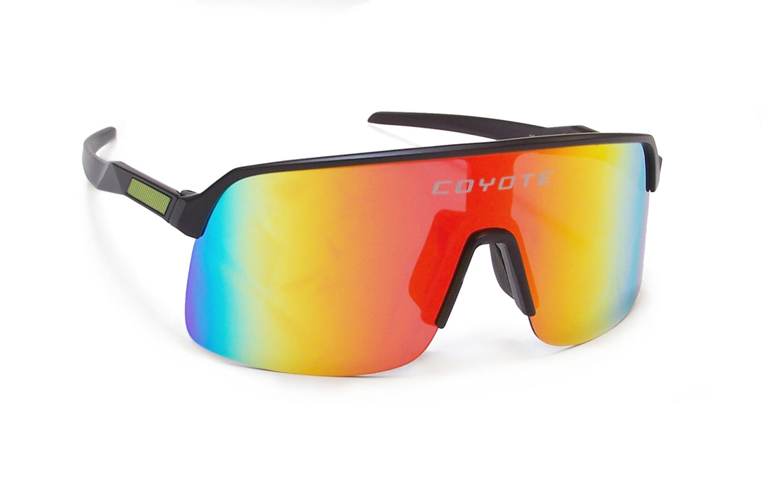 Coyote Vision USA Rattler Polycarbonate Street & Sport Sunglasses White & Blue Shift Mirror